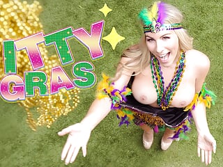 Milf Bombshell Bunny Madison Celebrates Mardi Gras With Hardcore Doggystyle With Her Younger BF – Mylf