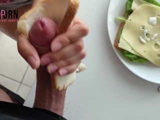 CUM ON MY CHEESE SANDWICH | my meal want protein | MAYO is FINISH STEP SISTER MILKS ME | FOOD PLAY
