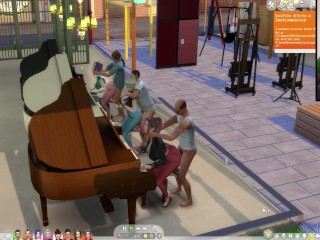 The Sims 4:6 other people taking part in the piano for intercourse