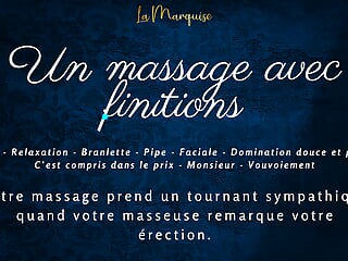 [French Audio Porn] Just right lengthy by means of your masseuse who notices your erection
