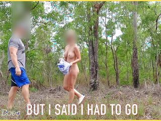 Wifey will get stuck nude in dangerous public striping video