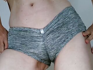 Large panties or small shorts twerking for you toy within