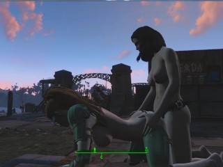 Piper fucks me with a strapon in entrance of everybody | Fallout four Intercourse Mod