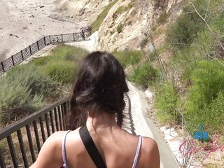 Cruising at the coast with tremendous adorable Brianna Arson and getting head out in public POV