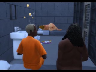 Large ass detective fucked through black prisoner