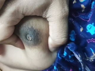 My spouse Vaishu's Boobs and nipple press