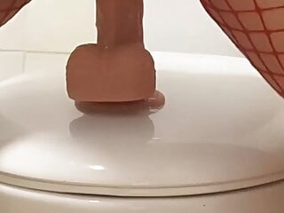 Attractive Asian Enjoying With a Dildo within the Toilet