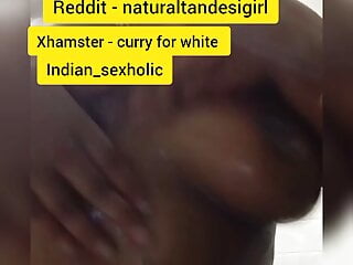 Indian whore bbw large boobs washing in sizzling bathe