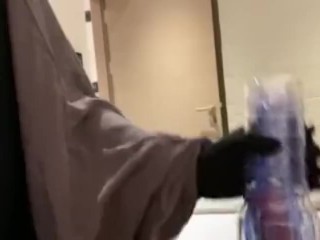 Niqab provides handjob with sextoy(you probably have hijab or niqab gloves video, please upload me)