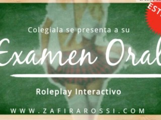 ROLEPLAY INTERACTIVO COLEGIALA DANDO SU EXAMEN ORAL | ASMR SOUNDS | AUDIO ONLY | VOZ ARGENTINA