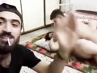 Sizzling Iraqi spouse fucked with younger boy whilst her husband watches