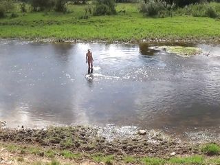 Nude bathing in Derzha-river – shick shack surprise