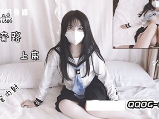 QQOG042 – Asian Schoolgirl Used to be Stuck Masturbating and Creampie and Laborious Fucked