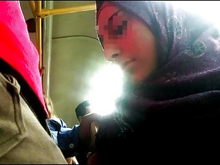 Arab Bus 15, groping a sizzling hijab woman