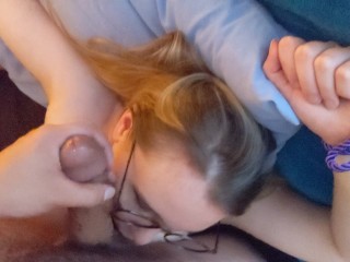 SUBMISSIVE little TEEN TIED UP blowjob – grimy talks to SWALLOW DADDY’S CUM