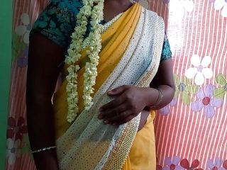 Indian sizzling woman casting off saree