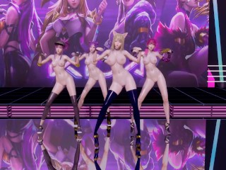 [MMD] GirlsDay – One thing Nude Vers. Ahri Akali Evelynn Kaisa 3-d Uncensored Nude Dance