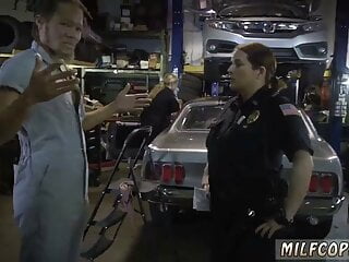 Girl police officer and milf driving mattress Chop Store Proprietor