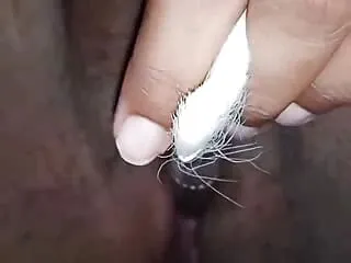 bbw pussy insertion make-up brush on video name