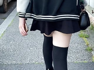 stockings and skirt