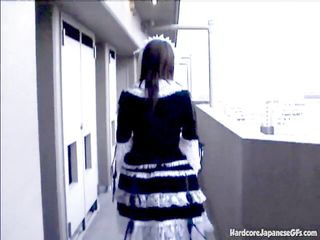 Toyed youngster asian maid