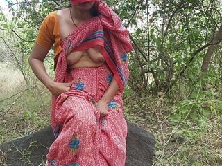 Indian desi aunty,  brutal anal intercourse in jungle.