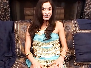 Lovely indian lady Mela is doing her first casting to earn some more money