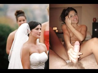 brides marriage ceremony get dressed dressed undressed blowjob cumshot facial cuckold compilation