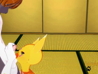 Digimon Hentai – Taomon & Gray Fox Arduous Intercourse half of