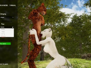 Feraliss [v0.1.1] recreation hairy animals anthropomorphic lesbian leopard and lioness 3d animation yiff