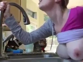 My Easiest Pal Let Me Fuck His Mature WIfe in Kitchen