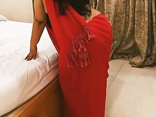 Indian Bbw Female friend Saree Striptease for her Boyfriend night time display Bbw Fucked